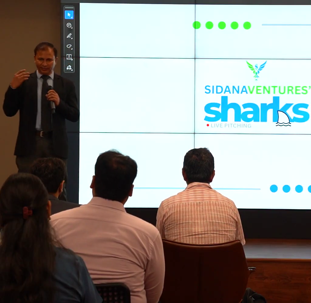 Sidana Ventures' SHARKS - live pitching event for startups.
