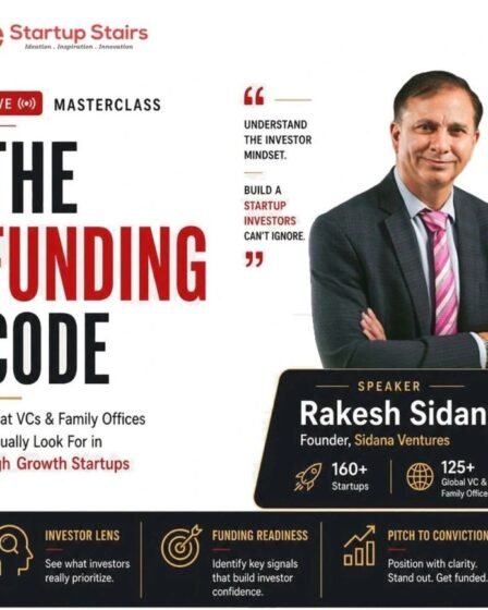 The Funding Code, session by Rakesh Sidana at Startup Stairs